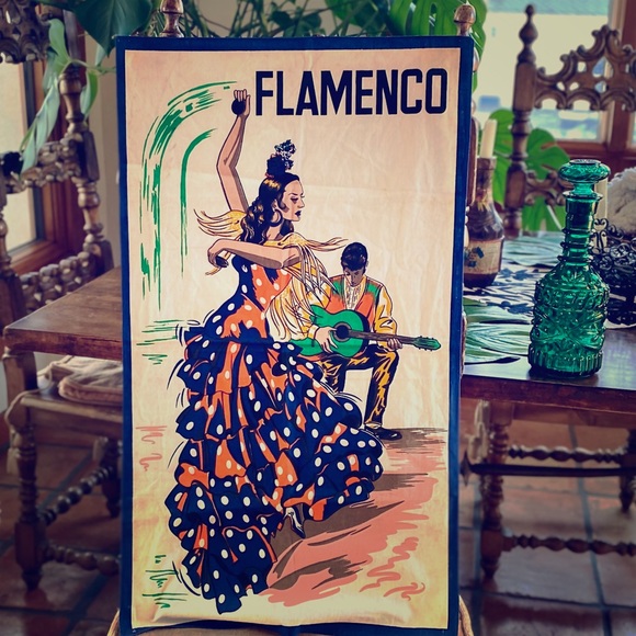 Vintage Other - 💃 Vintage MCM Spanish Flamenco Tea Towel Decor